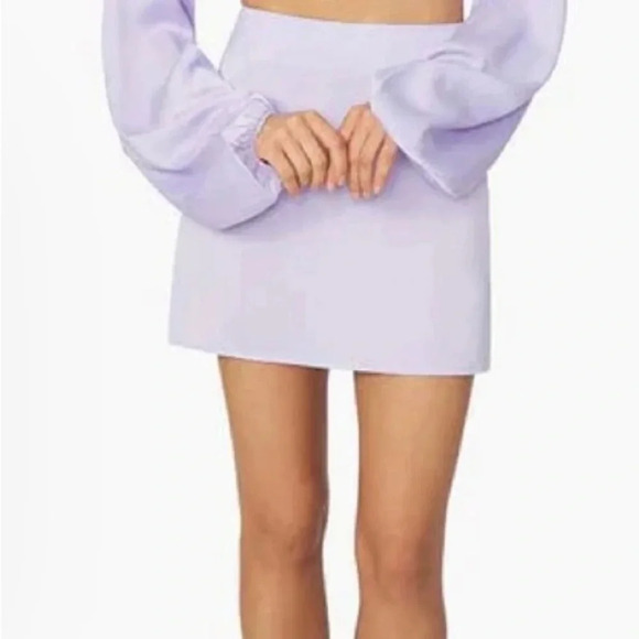 WEWOREWHAT NEW NWT WOMENS PURPLE MINI SLIP SKIRT SUMMER CAUSAL SIZE S M L - Picture 2 of 4